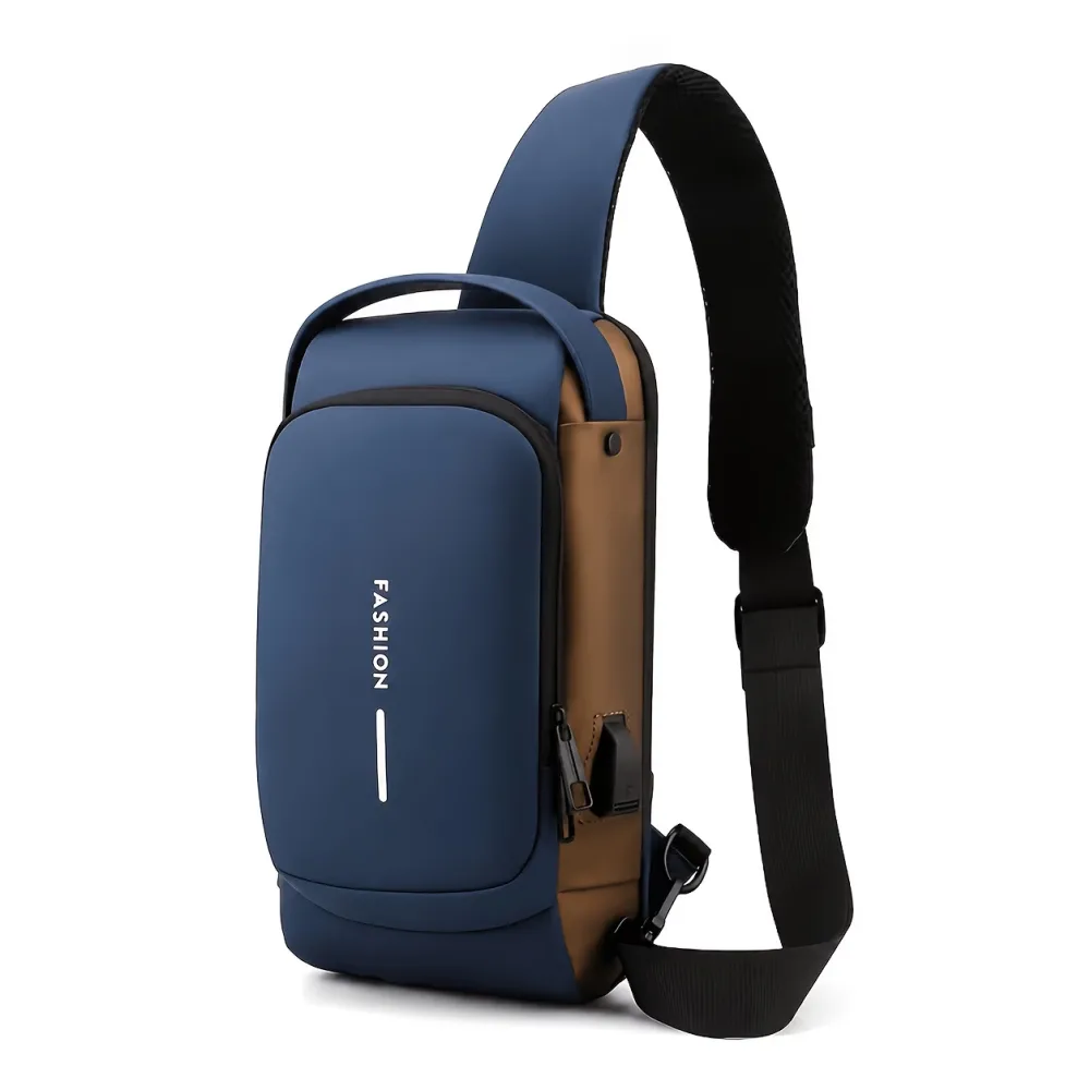 nti-Theft Motorcycle Backpack with Lock, Convertible Crossbody Bag, Zipper Closure & Anti-Theft Compartment, Adjustable Shoulder Strap