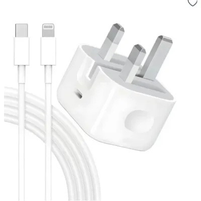 شاحن آيفون سريع 20 واط | محول شحن جداري سريع بمنفذ USB-C