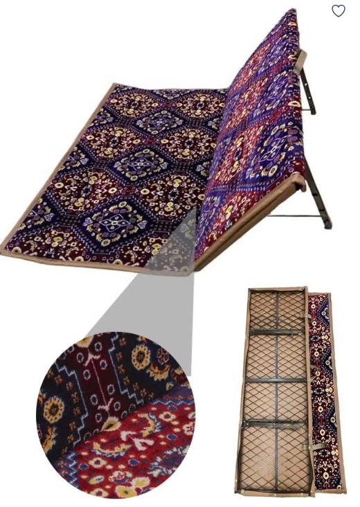 Folding Charpai with Adjustable Backrest