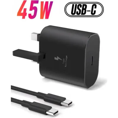 45W PD Fast Charger Adapter with USB-C to USB-C Cable (5A)