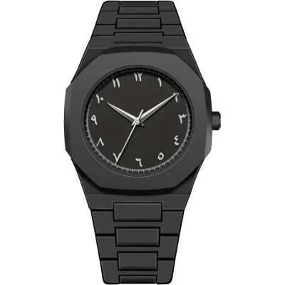 Arabic Men's Sketch Comic Style Watch